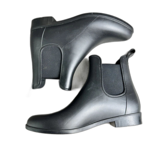 Sam Edelman Tinsley Rain Boots Womens  US 7 Black Rubber Outdoor Pull on cropped - Picture 6 of 8